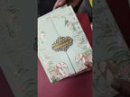 KLB-1066 Green Elephant Door Style Padded Thick Wedding Card (2 Page & Couple Name Acrylic)