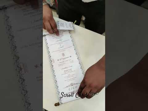 KL2102 Paper Scroll Wedding Card with Tag