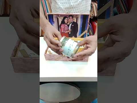 KL9087B MDF Dry Fruit Gift Box with 2 Printed Card Inserts (2 Jars)