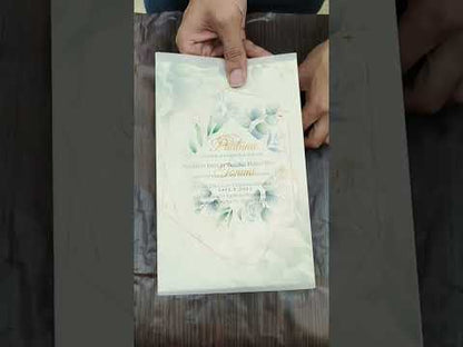 KL2095 Translucent Cover Luxury Wedding Card