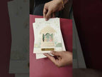 KLB-972 Creme Raja Rani Wedding Card (1 Page)