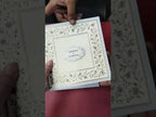 KLB-1154 Creme Blue Floral Semi Box Wedding Card (2 Page)