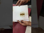 KLB-1116 White Floral Padded Thick Wedding Card (2 Page & Couple Name Acrylic)