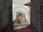 KLB-1528 Creme Peach Bride Groom Door Style Semi Box Wedding Card (2 Page)