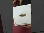 KLB-993 White Traditional Embossed Padded Thick Wedding Card (2 Page & Couple Name Acrylic)