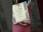 KLB678 Floral Design Green Color Laser Cut MDF Thick Wedding Card (2 Page)