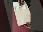 KLB-1017 Peach Floral Couple Name Laser Cut Wedding Card (2 Page)