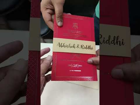 KL1056-1 Floral Theme Gold Leaf Premium Wedding Card (2 Page)