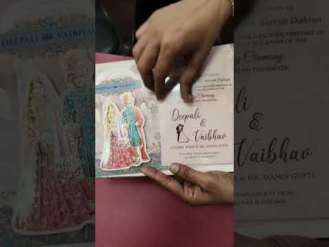 KLB-1197 Peach Bride Groom Semi Box Wedding Card (2 Page & Transparent PVC)