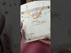 KLB-1423 Creme Floral Carry Bag Style Semi Box Wedding Card (2 Page)