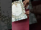 KLB700 Floral Design Green Color Laser Cut MDF Thick Wedding Card (2 Page)