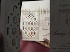 KLB-1372 Pink Bride Groom Laser Cut MDF Thick Wedding Card (2 Page)