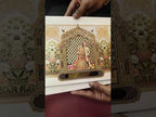 KLB-1132 Creme Bride Groom Laser Cut Padded Thick Wedding Card (2 Page & Couple Name Acrylic)