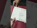 KLB-1147 Creme Blue Floral Door Style Semi Box Wedding Card (2 Page)