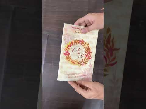 KL2125 Translucent Cover Luxury Wedding Card (2 Page) - Pack of 10 Qty