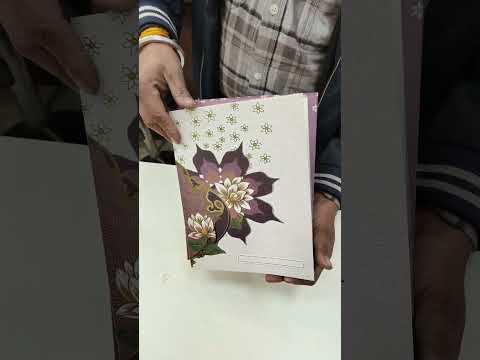 KL0277 Semi Box Floral Paper Wedding Card with 2 Inserts