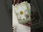 KLB910 Green Royal Fort Elephant Padded Thick Wedding Card (2 Page & Couple Initial Acrylic)