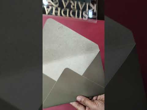 KLB-979 Green Transparent Acrylic Wedding Card (1 Page)