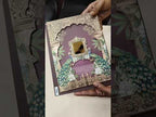 KLB-1064 Maroon Royal Arch Peacock Laser Cut Padded Thick Wedding Card (2 Page & Couple Name Acrylic)
