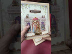KLB-1456 Creme Brown Bride Groom Laser Cut Wedding Card (2 Page & Couple Name Wooden Plate)
