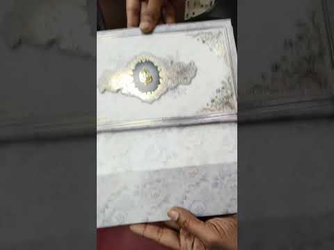 KLB-1252 Purple Grey Floral Laser Cut Padded Thick Wedding Card (2 Page)