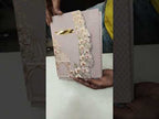 KLB782 Floral Design Pink Color Double Door Style Semi Box Wedding Card (2 Page) , (2 Page & Couple Name Acrylic)