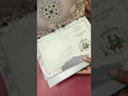 KLB-1265 Grey Floral Padded Thick Wedding Card (2 Page & Couple Initial Wooden Plate)