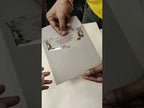KLB-1010 Grey Floral Transparent Acrylic Wedding Card (1 Page)