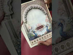 KLB930 Creme Brown Peacock Laser Cut Padded Thick Wedding Card (2 Page & Couple Name Wooden Plate)