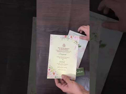 KL2107 Translucent Cover Luxury Wedding Card