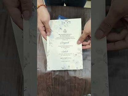 KL2126 Translucent Cover Luxury Wedding Card