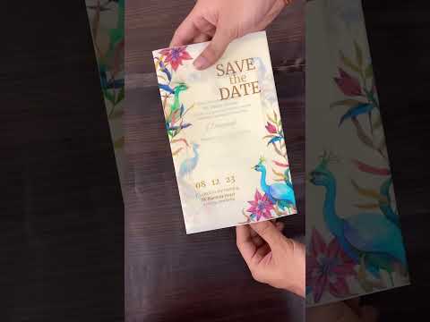 KL2097 Translucent Cover Luxury Wedding Card (2 Page)