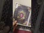 KLB-1530 Purple Traditional 3D Gold Foil Door Style Semi Box Wedding Card (2 Page)
