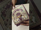 KLB-1028 Maroon Elephant Laser Cut Padded Thick Wedding Card (2 Page & Couple Name Acrylic)