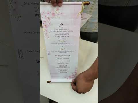 KL2120 Paper Scroll Wedding Card with Tag