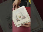 KLB-1031 Creme Elephant Padded Thick Wedding Card (2 Page & Couple Name Acrylic)
