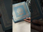 KLB875 Tree of Life Design Blue Color Premium 3D Gold Foil Semi Box Wedding Card (2 Page & Couple Name Wooden Plate)