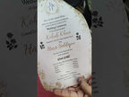 KL2142 Luxury Translucent Scroll Wedding Card with Matching Box Cover and Personalised Band