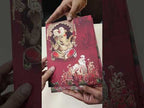 KLB932 Red Barat Ganesh Ji Padded Thick Wedding Card (2 Page)