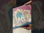 KLB903 Raja Rani Design Maroon Color Premium 3D Gold Foil Hardboard Padding Thick Wedding Card (2 Page & Couple Name Acrylic)