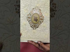 KLB-1261 Creme Floral Padded Thick Wedding Card (2 Page)