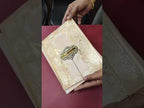 KLB-1063 Creme Royal Arch Door Style Padded Thick Wedding Card (2 Page & Couple Name Acrylic)