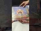 KLB757 Peacock Ganesh Ji Design Blue Color Embossed Semi Box Wedding Card (2 Page)