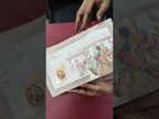 KLB-1232 Creme Brown Bride Groom Semi Box Wedding Card (2 Page)
