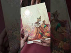 KLB924 Creme Brown Radha Krishna Padded Thick Wedding Card (2 Page & Couple Name Acrylic)