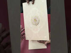 KLB-1412 Peach Traditional Embossed Semi Box Wedding Card (2 Page)