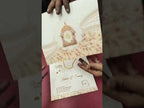 KLB-1436 Creme Brown Floral Traditional Carry Bag Style Semi Box Wedding Card (2 Page)