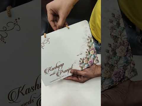 KLB765 Raja Rani Design Green Color Laser Cut Carry Bag Style MDF Thick Wedding Card (2 Page & Couple Name Acrylic)