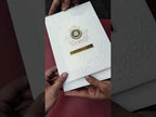 KLB-1073 White Floral Embossed Padded Thick Wedding Card (2 Page & Couple Name Acrylic)
