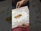 KLB-1398 Creme Brown Floral Laser Cut Padded Thick Wedding Card (2 Page & Couple Name Acrylic)